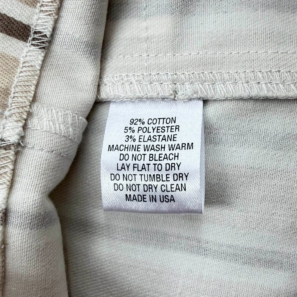PEARL by Lela Rose Skirt NEW Size 4 Beige Brown White Stripes Mini Stretch NWT - Picture 6 of 7